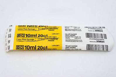 BD 309644 PrecisionGlide Ndle 10ml 20g1